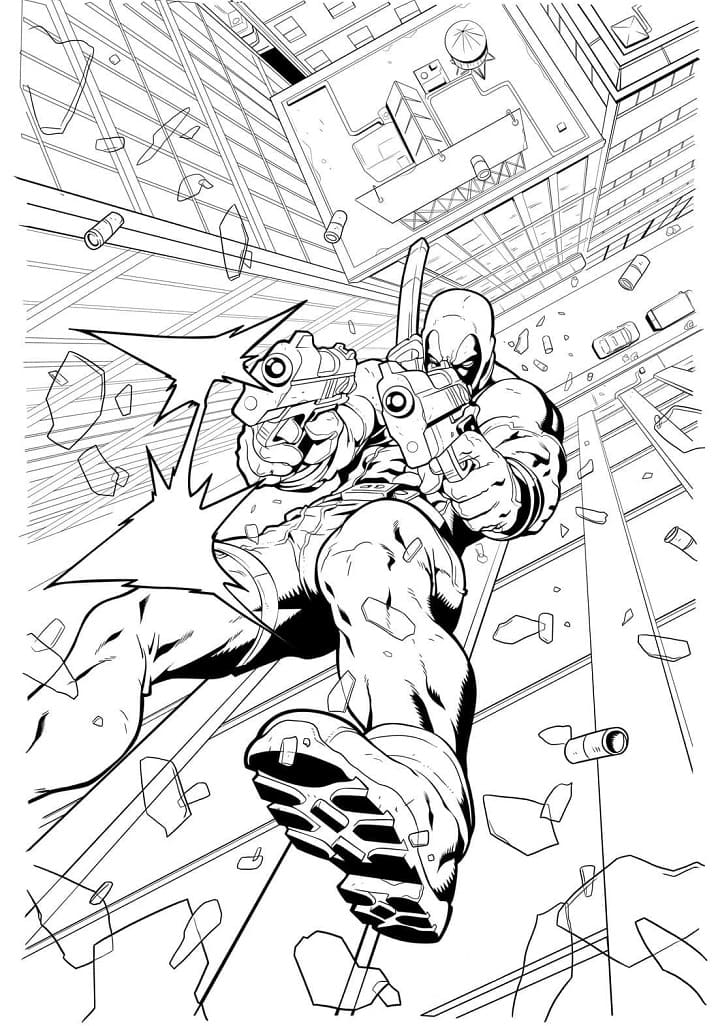 Bojanke Nacrtaj Deadpool borba