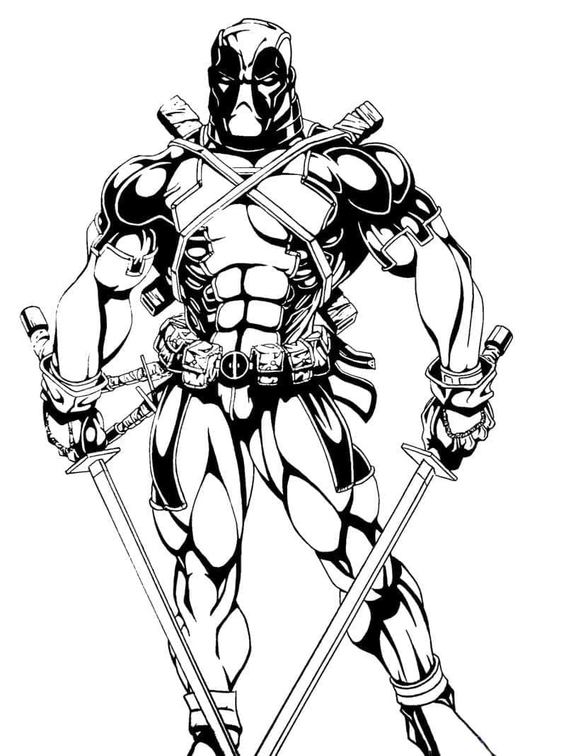 Bojanke Nacrtaj Deadpool ispisivo