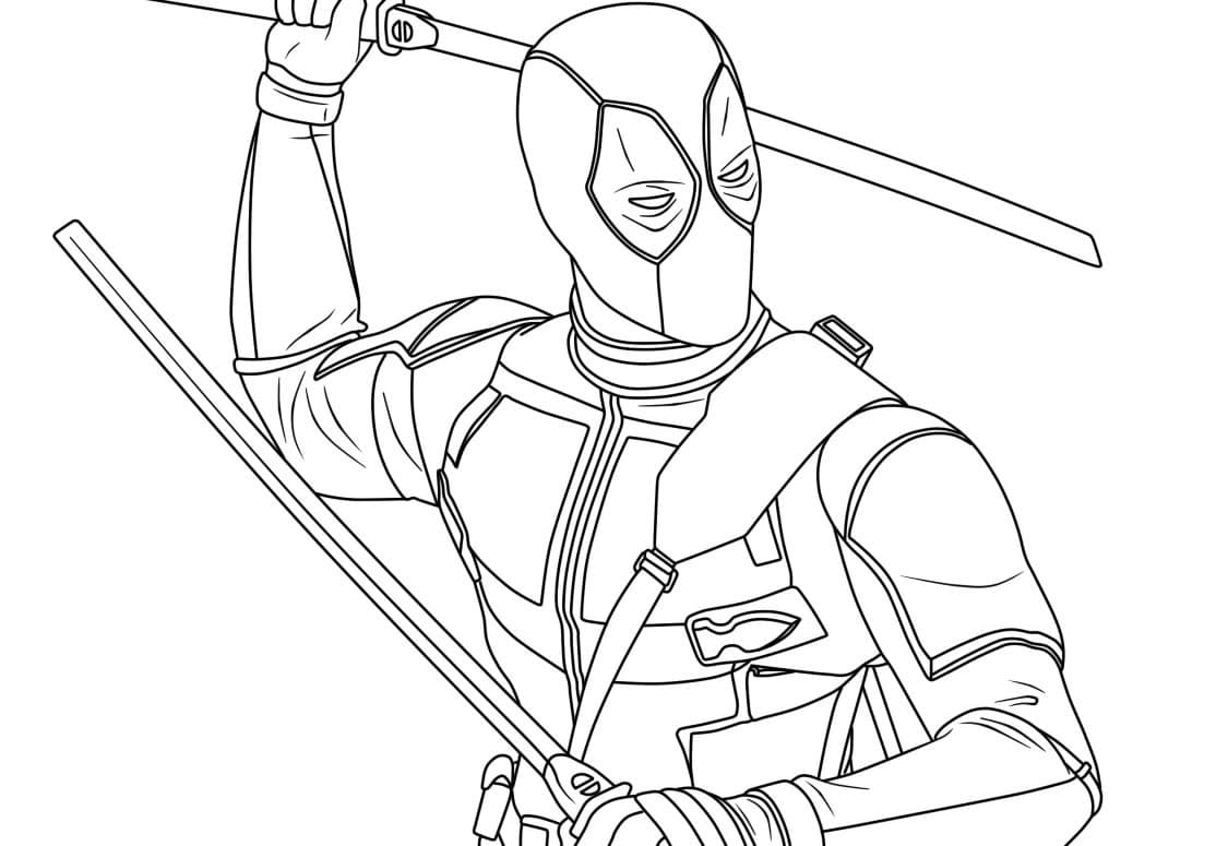 Bojanke Nacrtaj Deadpool lako ispisivo