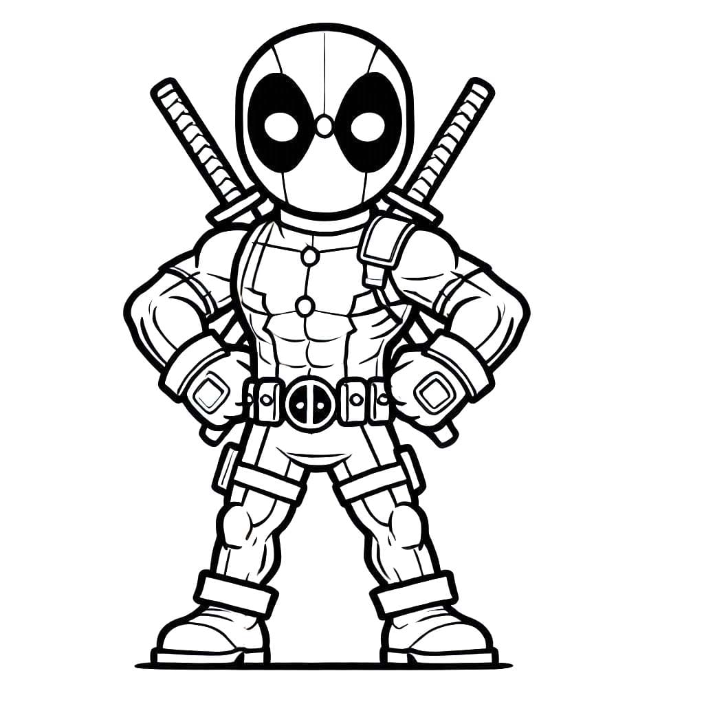 Bojanke Nacrtaj Deadpool lako kod djece