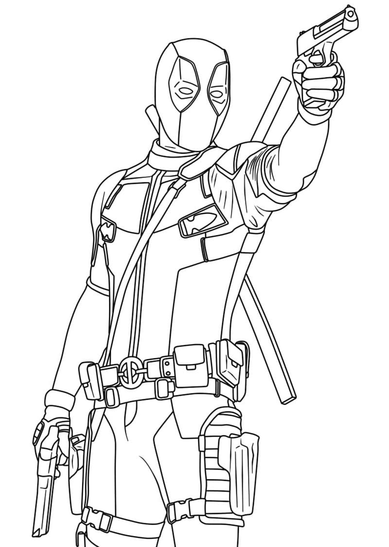 Bojanke Nacrtaj Deadpool lako