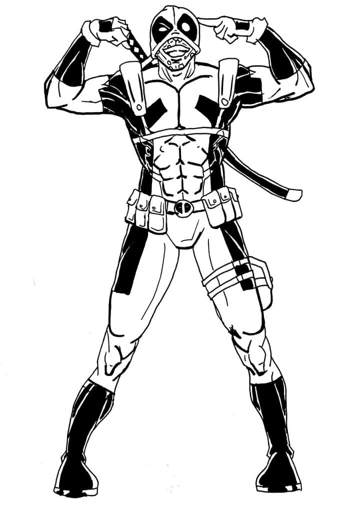 Bojanke Nacrtaj Deadpool osnovno kod djece