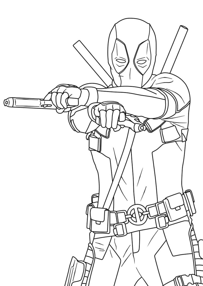 Bojanke Nacrtaj Deadpool prost
