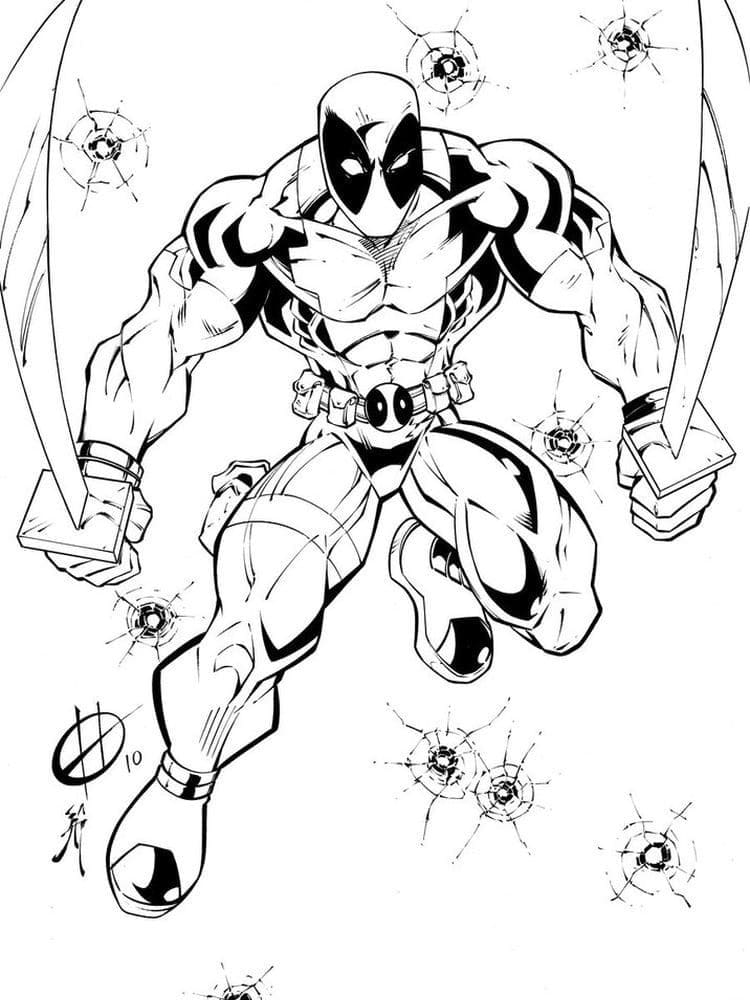 Bojanke Nacrtaj Deadpool skica