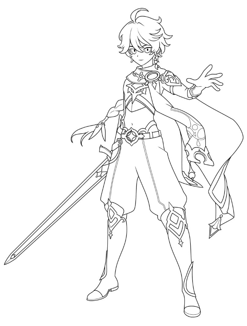 Bojanke Nacrtaj Genshin Impact Aether