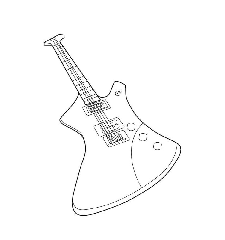 Bojanke Nacrtaj Gitara besplatno