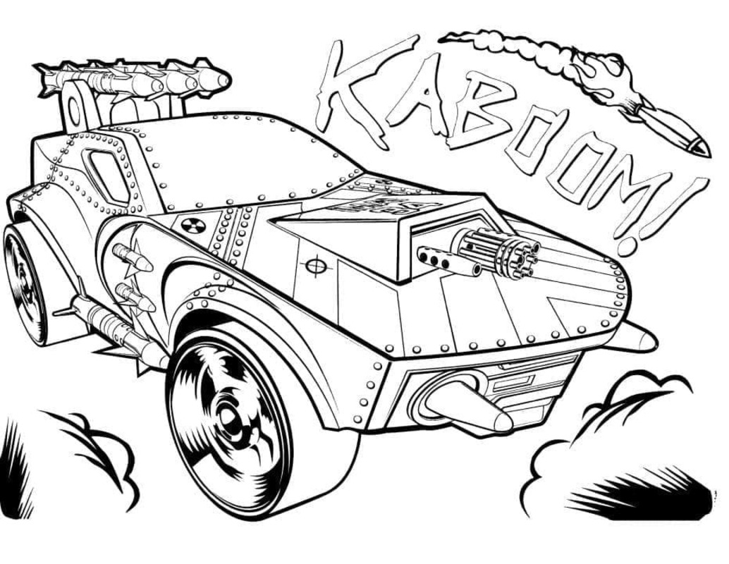 Bojanke Nacrtaj Hot Wheels za djecu