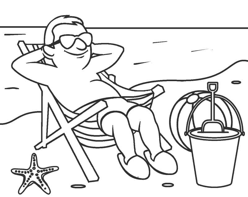 Nacrtaj Plaža besplatno za ispis coloring page