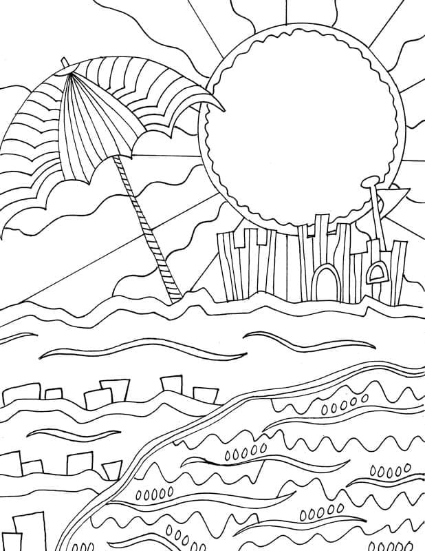 Nacrtaj Plaža ispisivo coloring page