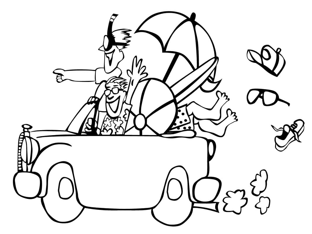 Nacrtaj Plaža osnovni za djecu coloring page