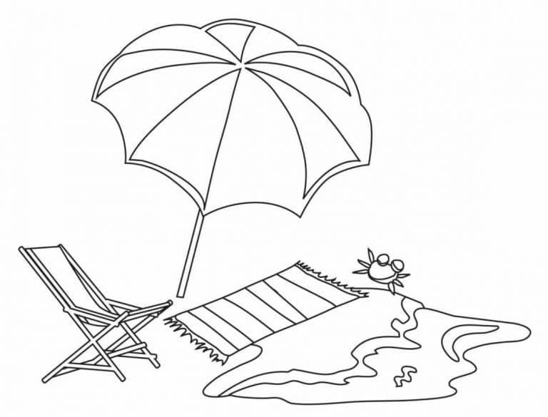 Nacrtaj Plaža skica coloring page