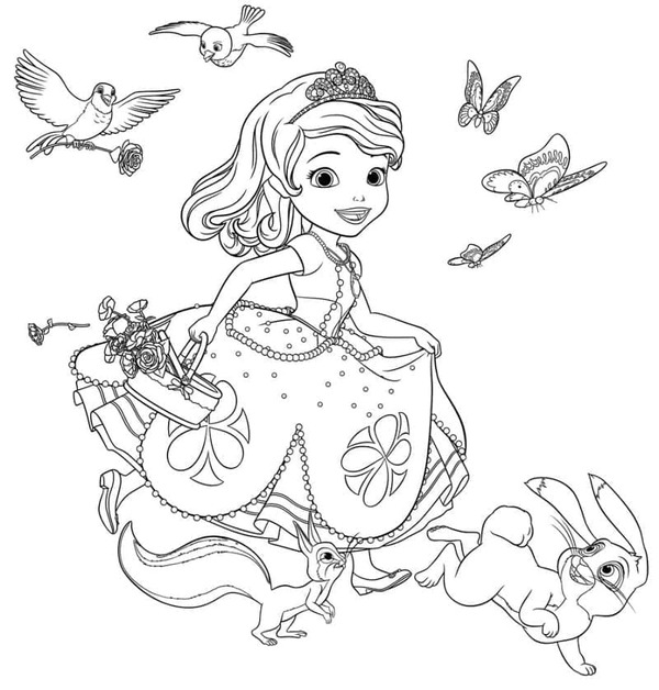 Nacrtaj Sofija Prva besplatno prost coloring page