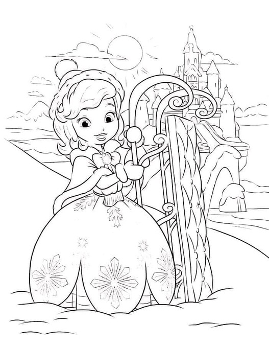 Nacrtaj Sofija Prva besplatno za djecu coloring page