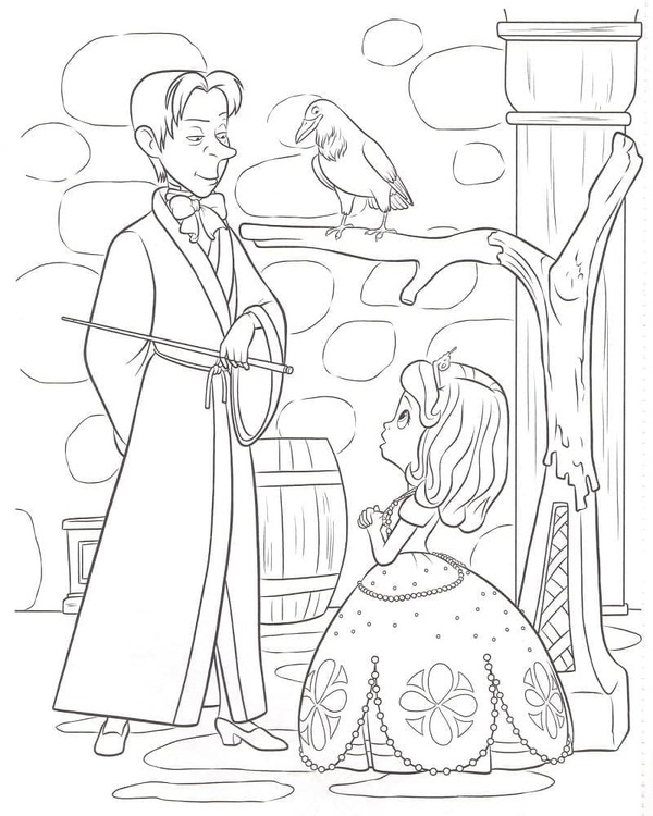 Nacrtaj Sofija Prva karikatura coloring page