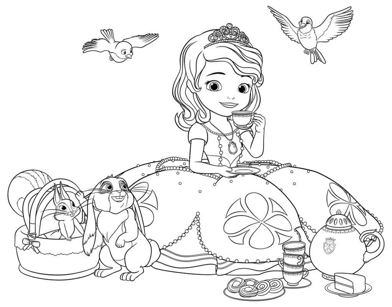 Nacrtaj Sofija Prva lako kod djece coloring page