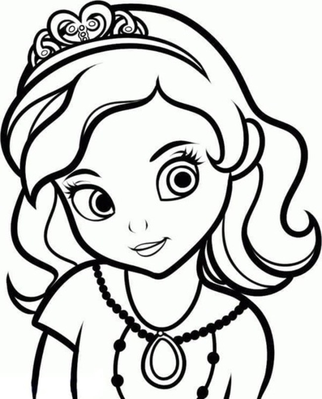 Nacrtaj Sofija Prva slatko coloring page