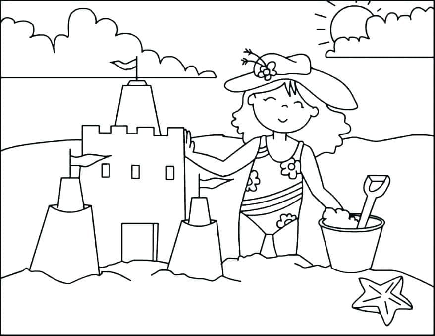 Plaža 5 coloring page