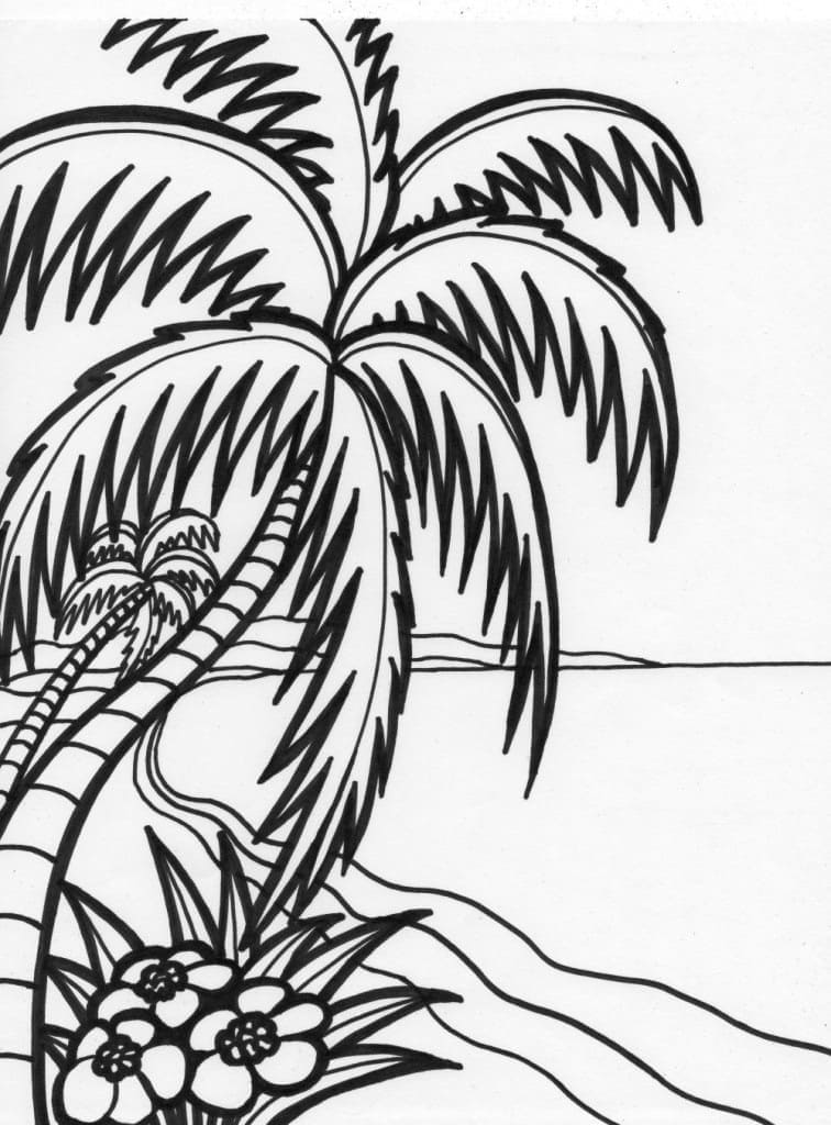 Plaža ispisivo coloring page