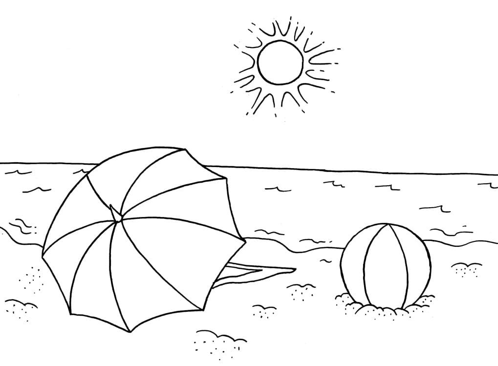 Plaža za djecu coloring page