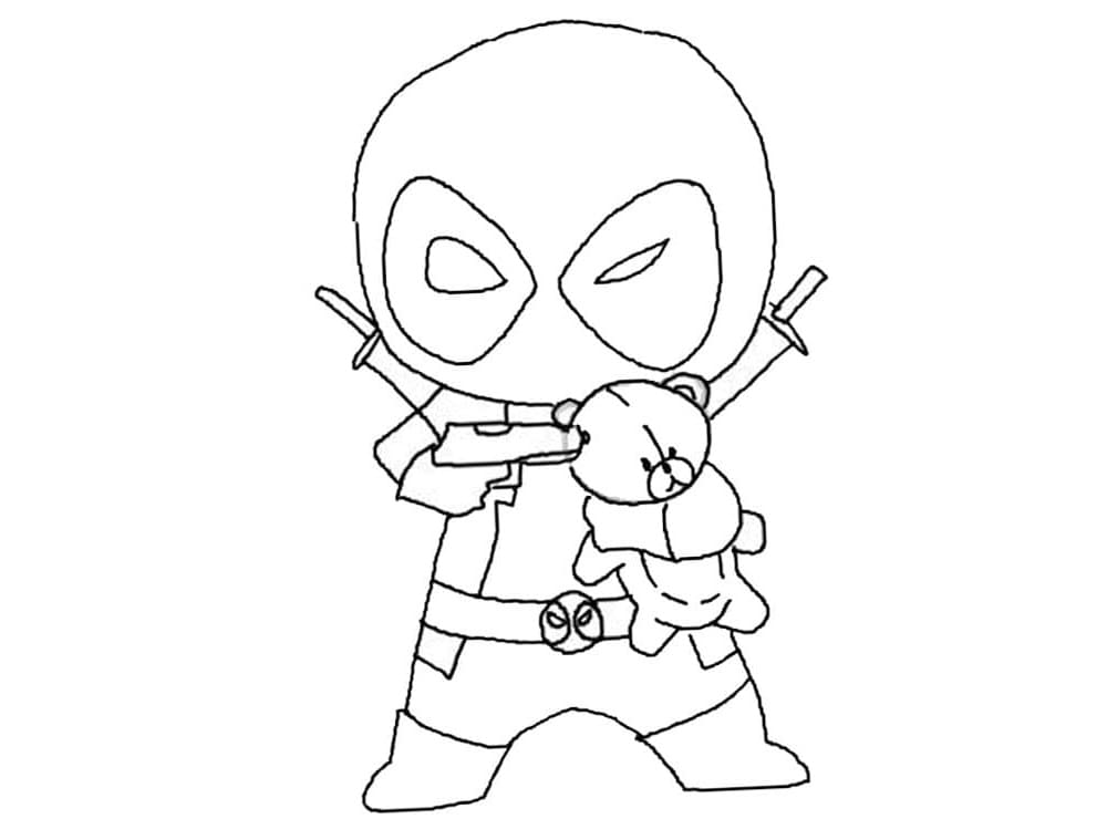Bojanke Slika Deadpool čibi