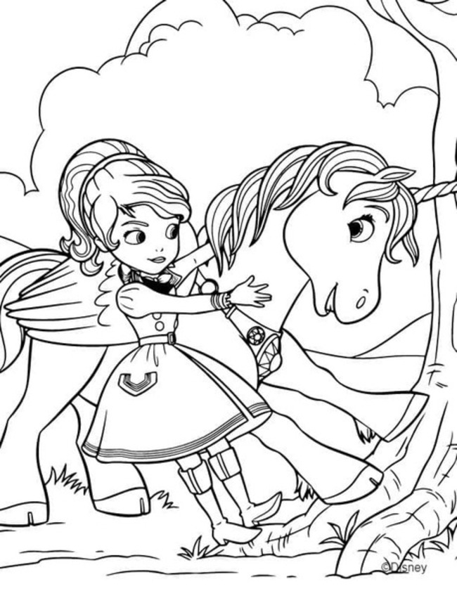 Sofija Prva lako kod djece coloring page