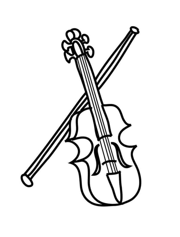 Bojanke Violina ispisivo za djecu