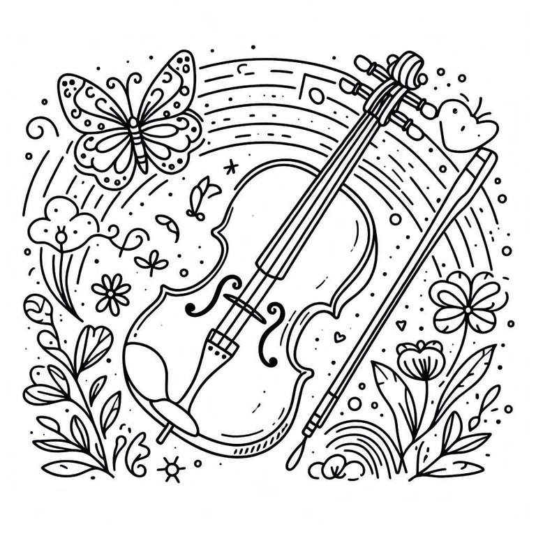 Bojanke Violina za ispis