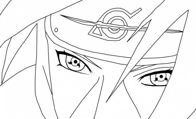 Itachi con Sharingan da colorare