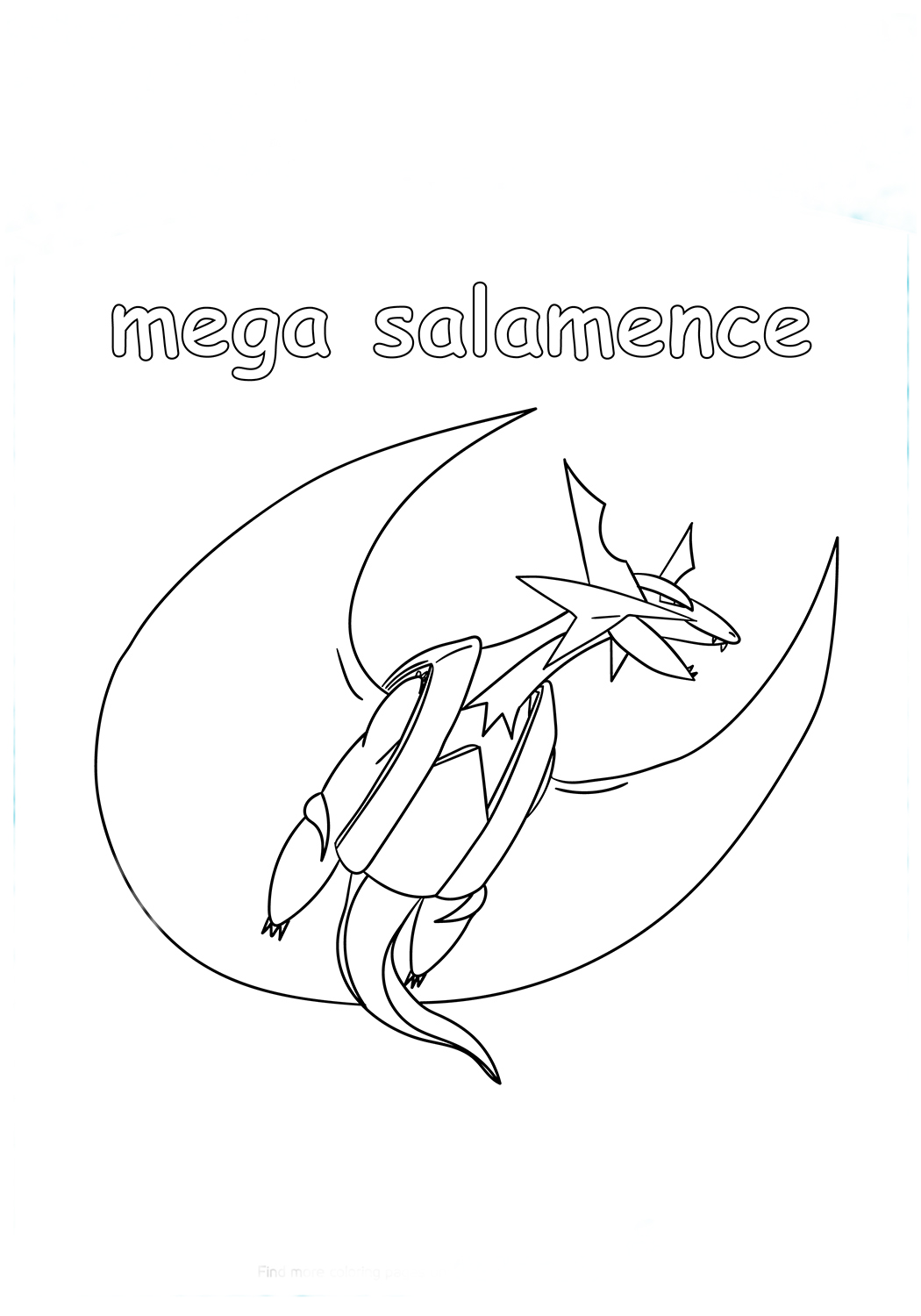 Mega Salamence da colorare