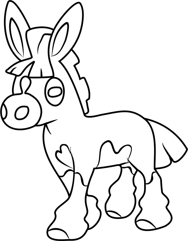 Mudbray Pokemon da colorare