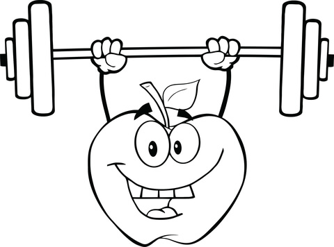 Apple Lifting Weights 