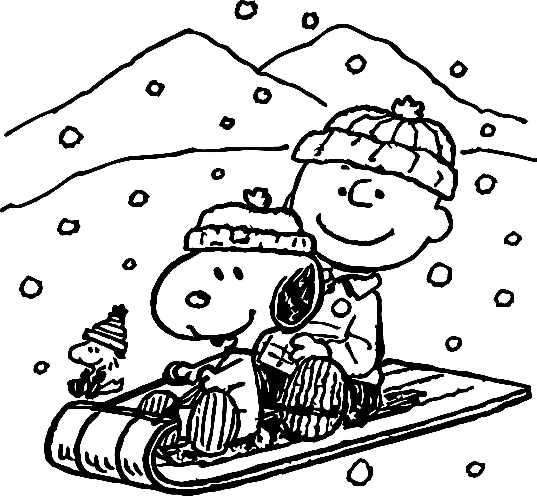 Snoopy Snow Skating 