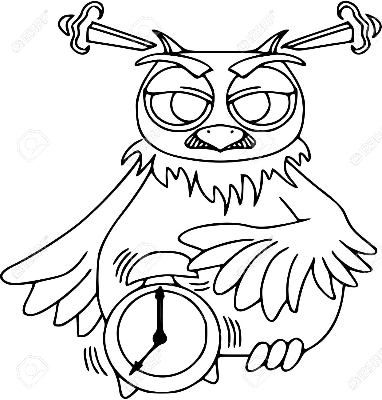 Owl With Clock 