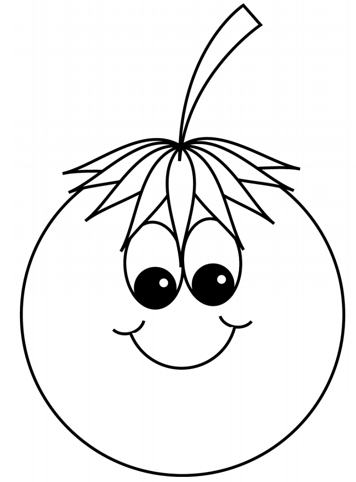 Cartoon Tomato Smiling 