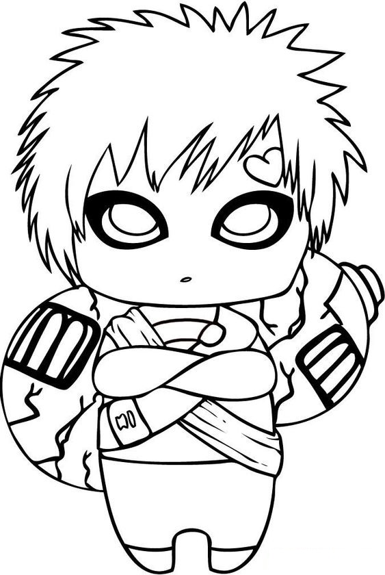 Chibi Gaara da colorare