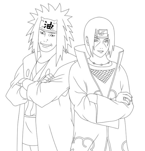 Jiraiya e Itachi da colorare