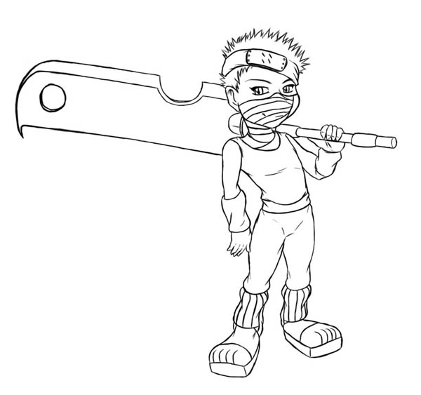 Chibi Zabuza da colorare