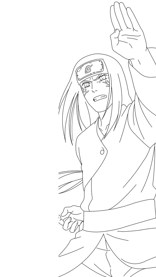 Neji con Byakugan da colorare