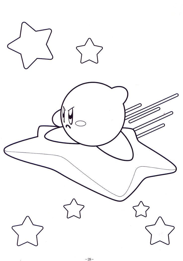 Kirby Flying On Star 