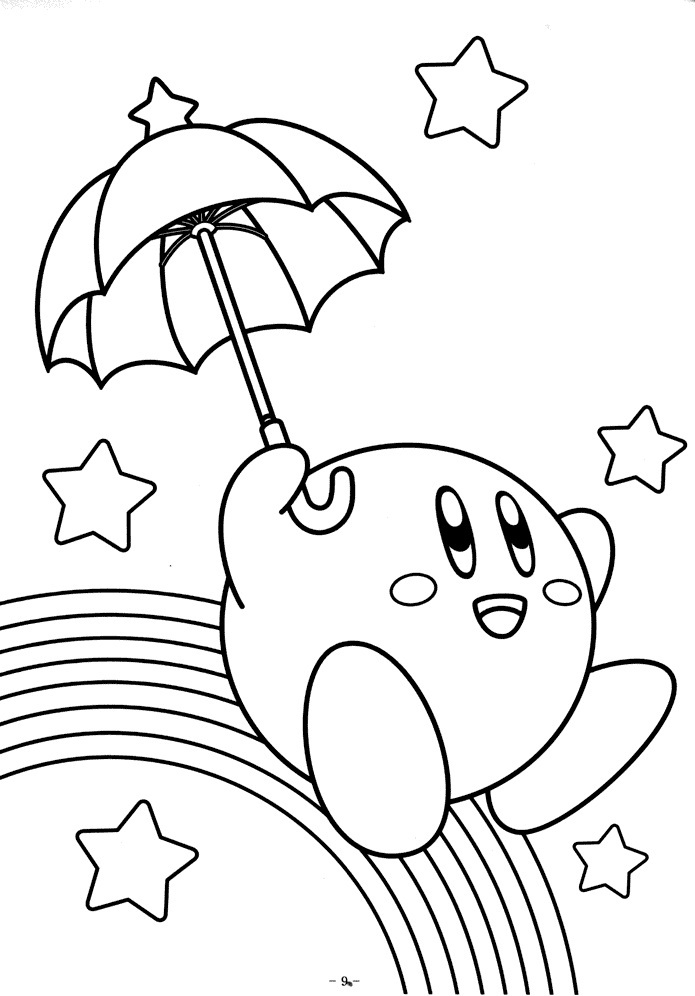 Kirby With Rainbow 