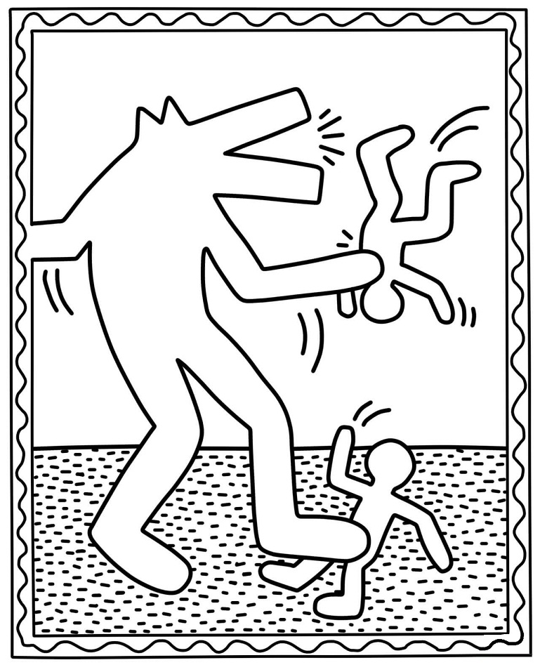 Werewolf Attack sby Keith Haring 