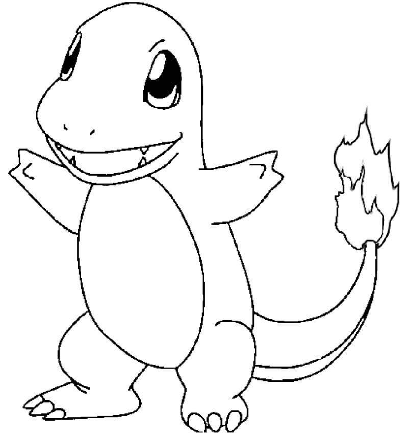 Adorabile Charmander da colorare