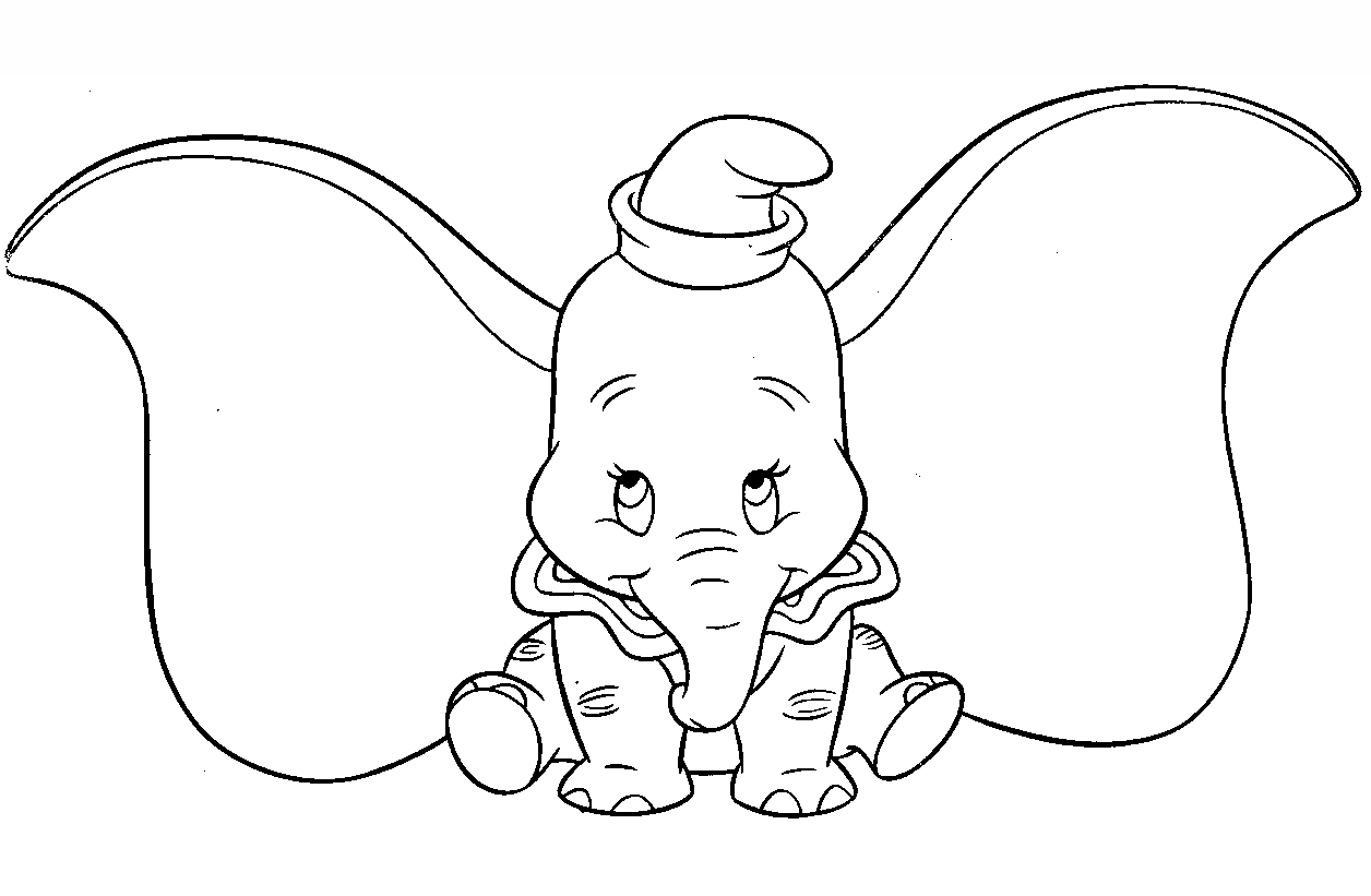 Adorabile Dumbo da colorare