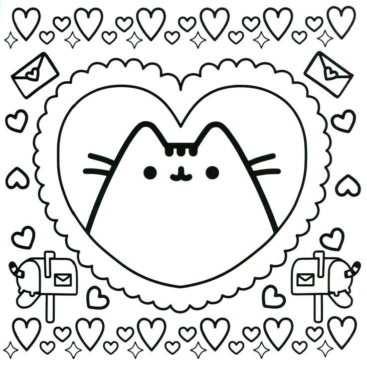Adorabile Pusheen da colorare