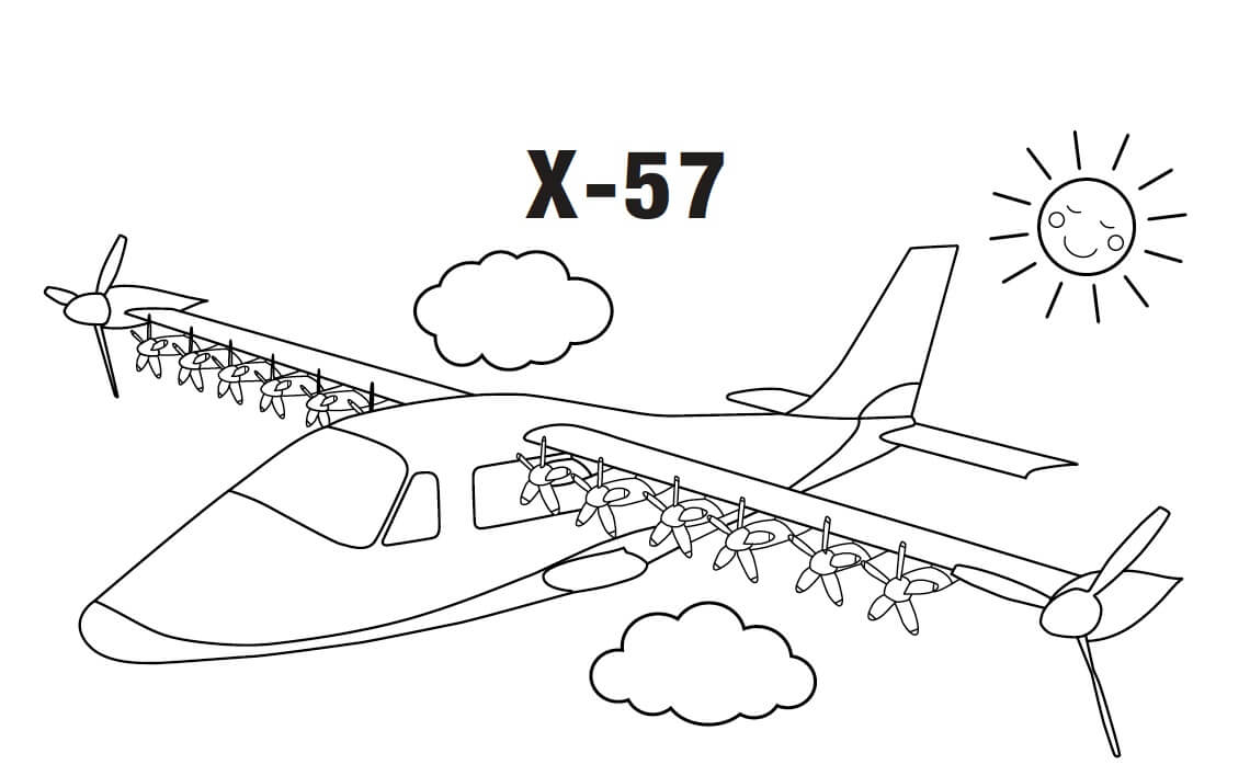 Aereo X-57 da colorare