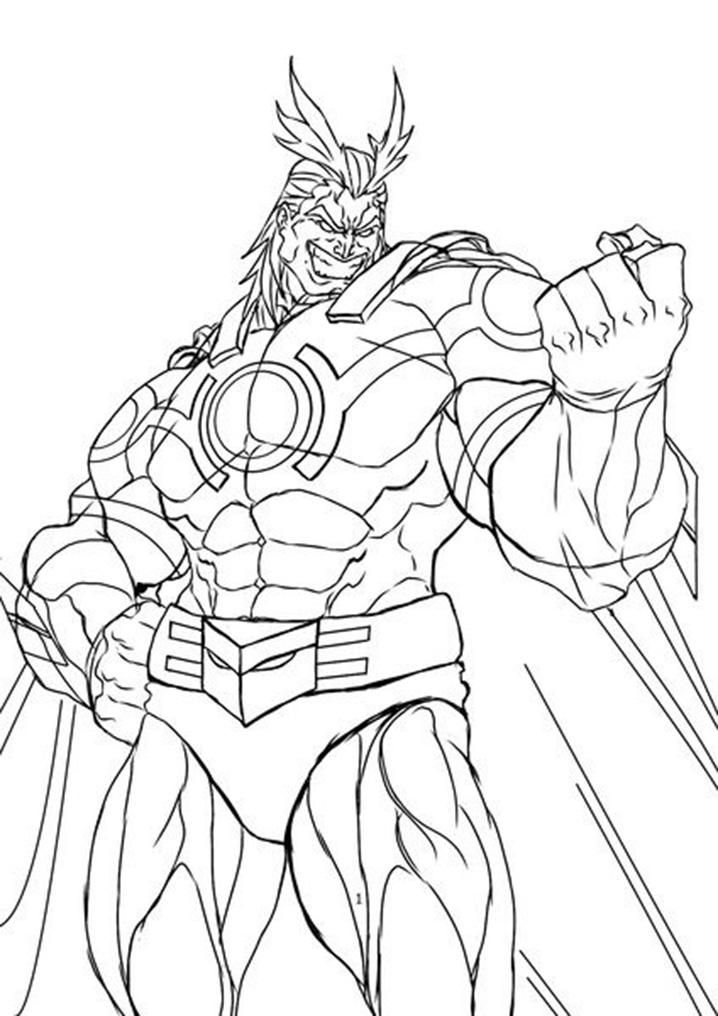 All Might è arrabbiato da colorare