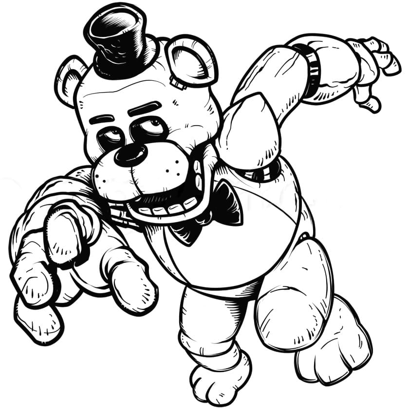 Allarmante FNAF Freddy da colorare