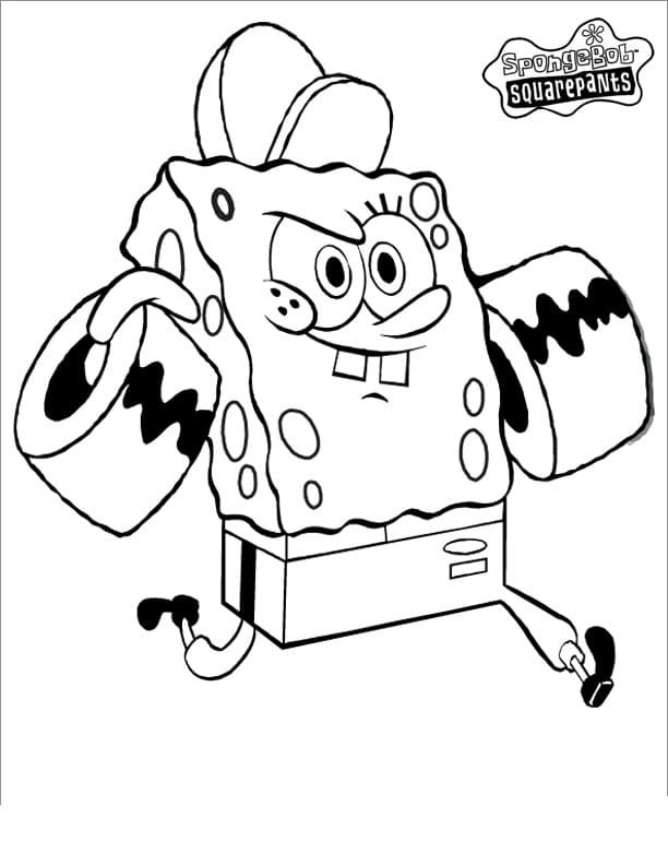 Allenamento SpongeBob da colorare