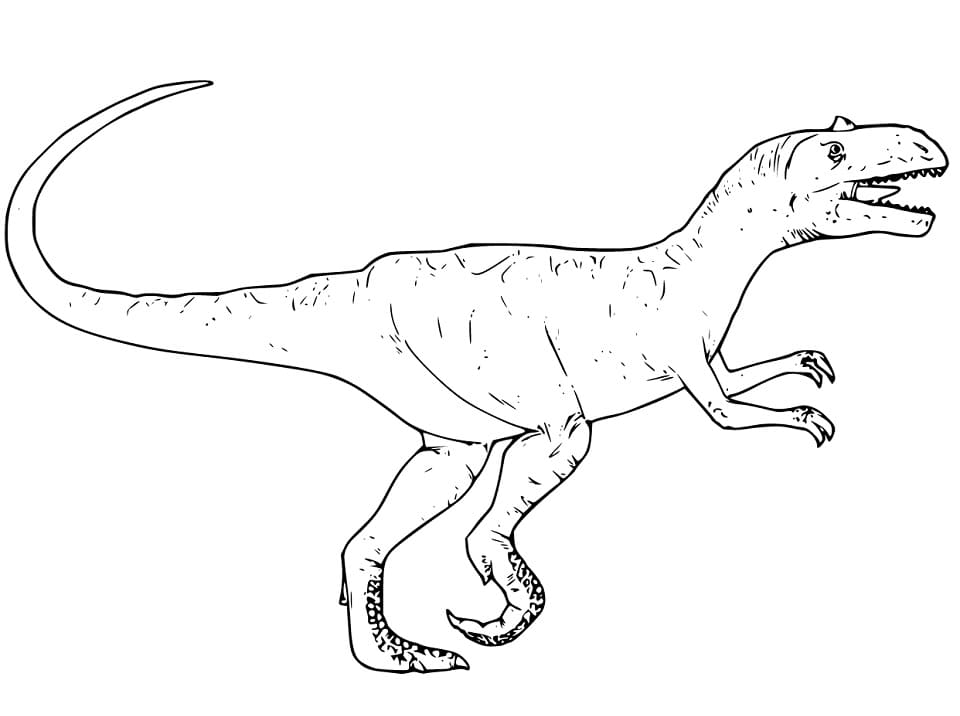 Allosaurus Corre da colorare