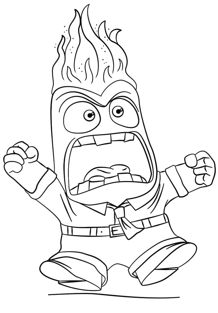 Anger Inside Out da colorare